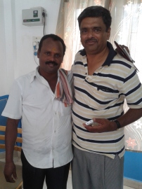 With the Owner, Aarya Bhavan, off Chennai